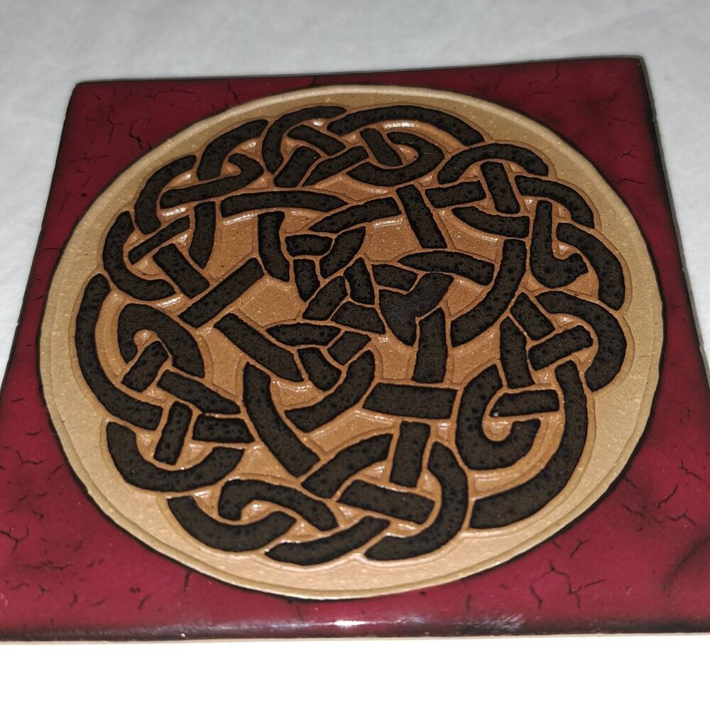 EARTHEN CRAFT POTTERY TILE Celtic - Celtic Tile by Earthen Craft Pottery